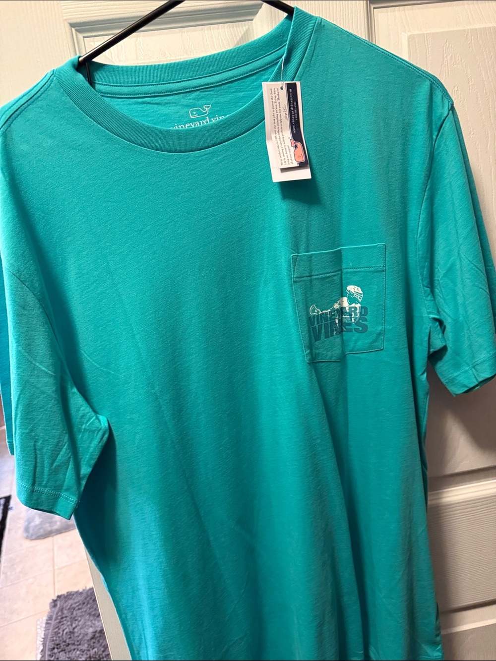 Vineyard Vines Teal Short-Sleeve Pocket Tee - Picture 1 of 3